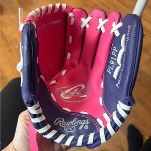 Rawlings Youth Glove in Pink and Navy